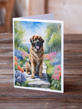 Load image into Gallery viewer, Leonberger Spring Path Greeting Cards - Blank Note Cards – 8-Pack of Artist-Designed Cards with Envelopes