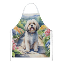 Load image into Gallery viewer, Lhasa Apso Spring Path Apron – Artist-Designed Kitchen, BBQ &amp; Craft Apron