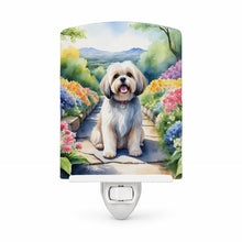 Load image into Gallery viewer, Lhasa Apso Spring Path Ceramic Night Light Compact, UL-Certified, Ideal for Bedroom, Bathroom, Nursery, Hallway, Kitchen, 6x4x3, Multicolor