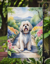 Load image into Gallery viewer, Lhasa Apso Spring Path Garden Flag  – Dog-Themed Floral Outdoor Decor