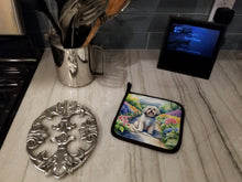 Load image into Gallery viewer, Lhasa Apso Spring Path Pot Holders - Set of 2 Decorative Kitchen Helpers | Made in the USA
