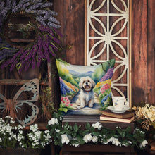 Load image into Gallery viewer, Lhasa Apso Spring Path Throw Pillow