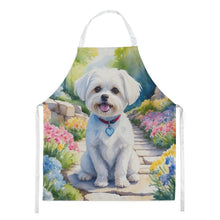 Load image into Gallery viewer, Maltese Spring Path Apron – Artist-Designed Kitchen, BBQ &amp; Craft Apron