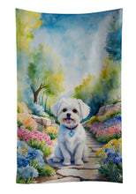 Load image into Gallery viewer, Maltese Spring Path Kitchen Towel