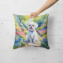 Load image into Gallery viewer, Maltese Spring Path Throw Pillow