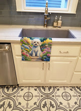 Load image into Gallery viewer, Maltipoo Spring Path Kitchen Towel