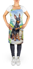 Load image into Gallery viewer, Manchester Terrier Spring Path Apron – Artist-Designed Kitchen, BBQ &amp; Craft Apron