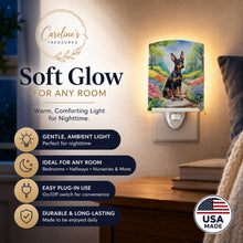 Load image into Gallery viewer, Manchester Terrier Spring Path Ceramic Night Light Compact, UL-Certified, Ideal for Bedroom, Bathroom, Nursery, Hallway, Kitchen, 6x4x3, Multicolor