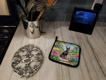 Load image into Gallery viewer, Manchester Terrier Spring Path Pot Holders - Set of 2 Decorative Kitchen Helpers | Made in the USA