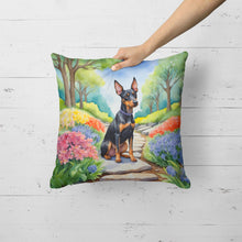 Load image into Gallery viewer, Manchester Terrier Spring Path Throw Pillow