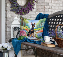 Load image into Gallery viewer, Manchester Terrier Spring Path Throw Pillow