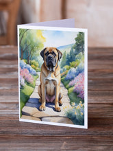 Load image into Gallery viewer, Mastiff Spring Path Greeting Cards - Blank Note Cards – 8-Pack of Artist-Designed Cards with Envelopes
