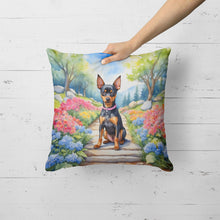 Load image into Gallery viewer, Miniature Pinscher Spring Path Throw Pillow