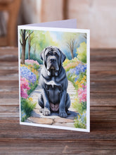 Load image into Gallery viewer, Neapolitan Mastiff Spring Path Greeting Cards - Blank Note Cards – 8-Pack of Artist-Designed Cards with Envelopes
