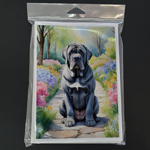 Load image into Gallery viewer, Neapolitan Mastiff Spring Path Greeting Cards - Blank Note Cards – 8-Pack of Artist-Designed Cards with Envelopes