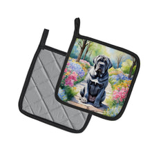 Load image into Gallery viewer, Neapolitan Mastiff Spring Path Pot Holders - Set of 2 Decorative Kitchen Helpers | Made in the USA