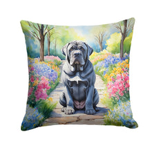 Load image into Gallery viewer, Neapolitan Mastiff Spring Path Throw Pillow - 14x14 Decorative Pillow – Art for Your Home &amp; Patio