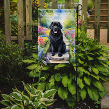 Load image into Gallery viewer, Newfoundland Spring Path Garden Flag  – Dog-Themed Floral Outdoor Decor