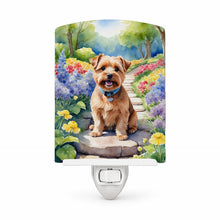Load image into Gallery viewer, Norfolk Terrier Spring Path Ceramic Night Light Compact, UL-Certified, Ideal for Bedroom, Bathroom, Nursery, Hallway, Kitchen, 6x4x3, Multicolor