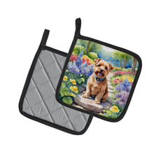 Load image into Gallery viewer, Norfolk Terrier Spring Path Pot Holders - Set of 2 Decorative Kitchen Helpers | Made in the USA
