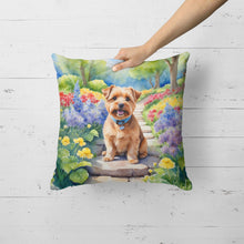 Load image into Gallery viewer, Norfolk Terrier Spring Path Throw Pillow