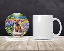 Load image into Gallery viewer, Norfolk Terrier Spring Path Large Sandstone Coasters Pack of 4
