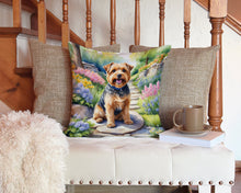 Load image into Gallery viewer, Norfolk Terrier Spring Path Throw Pillow - 14x14 Decorative Pillow – Art for Your Home &amp; Patio