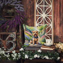 Load image into Gallery viewer, Norfolk Terrier Spring Path Throw Pillow - 14x14 Decorative Pillow – Art for Your Home &amp; Patio