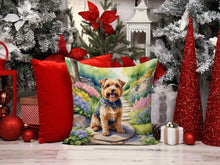 Load image into Gallery viewer, Norfolk Terrier Spring Path Throw Pillow - 14x14 Decorative Pillow – Art for Your Home &amp; Patio