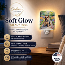 Load image into Gallery viewer, Norwich Terrier Spring Path Ceramic Night Light Compact, UL-Certified, Ideal for Bedroom, Bathroom, Nursery, Hallway, Kitchen, 6x4x3, Multicolor
