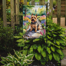 Load image into Gallery viewer, Norwich Terrier Spring Path Garden Flag  – Dog-Themed Floral Outdoor Decor