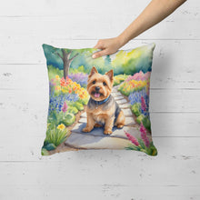 Load image into Gallery viewer, Norwich Terrier Spring Path Throw Pillow