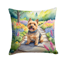 Load image into Gallery viewer, Norwich Terrier Spring Path Throw Pillow