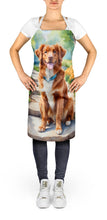 Load image into Gallery viewer, Nova Scotia Duck Tolling Retriever Spring Path Apron – Artist-Designed Kitchen, BBQ &amp; Craft Apron