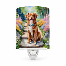 Load image into Gallery viewer, Nova Scotia Duck Tolling Retriever Spring Path Ceramic Night Light Compact, UL-Certified, Ideal for Bedroom, Bathroom, Nursery, Hallway, Kitchen, 6x4x3, Multicolor