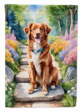 Load image into Gallery viewer, Nova Scotia Duck Tolling Retriever Spring Path Garden Flag  – Dog-Themed Floral Outdoor Decor