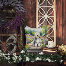Load image into Gallery viewer, Old English Sheepdog Spring Path Throw Pillow
