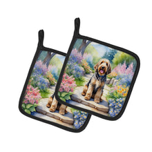 Load image into Gallery viewer, Otterhound Spring Path Pot Holders - Set of 2 Decorative Kitchen Helpers | Made in the USA