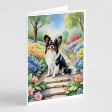 Load image into Gallery viewer, Papillon Spring Path Greeting Cards - Blank Note Cards – 8-Pack of Artist-Designed Cards with Envelopes