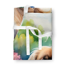 Load image into Gallery viewer, Pekingese Spring Path Apron – Artist-Designed Kitchen, BBQ &amp; Craft Apron