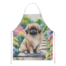 Load image into Gallery viewer, Pekingese Spring Path Apron – Artist-Designed Kitchen, BBQ &amp; Craft Apron