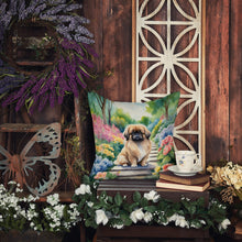 Load image into Gallery viewer, Pekingese Spring Path Throw Pillow