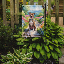 Load image into Gallery viewer, Pit Bull Terrier Spring Path Garden Flag  – Dog-Themed Floral Outdoor Decor