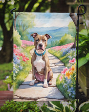 Load image into Gallery viewer, Pit Bull Terrier Spring Path Garden Flag  – Dog-Themed Floral Outdoor Decor