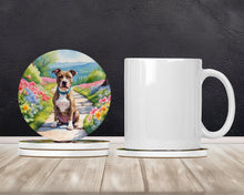 Load image into Gallery viewer, Pit Bull Terrier Spring Path Large Sandstone Coasters Pack of 4