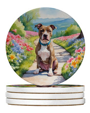 Load image into Gallery viewer, Pit Bull Terrier Spring Path Large Sandstone Coasters Pack of 4