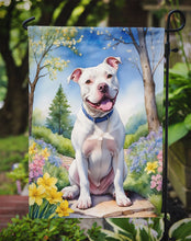 Load image into Gallery viewer, Pit Bull Terrier Spring Path Garden Flag  – Dog-Themed Floral Outdoor Decor