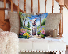 Load image into Gallery viewer, Pit Bull Terrier Spring Path Throw Pillow - 14x14 Decorative Pillow – Art for Your Home &amp; Patio