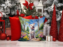 Load image into Gallery viewer, Pit Bull Terrier Spring Path Throw Pillow - 14x14 Decorative Pillow – Art for Your Home &amp; Patio