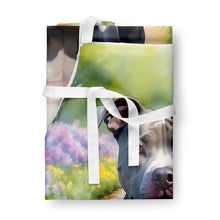 Load image into Gallery viewer, Pit Bull Terrier Spring Path Apron – Artist-Designed Kitchen, BBQ &amp; Craft Apron